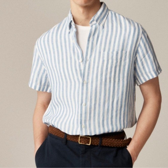 J. Crew Other - J.Crew Short-sleeve Baird McNutt Irish linen shirt